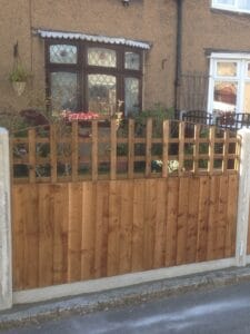 Bow Top Square Hole Trellis Fence Panel