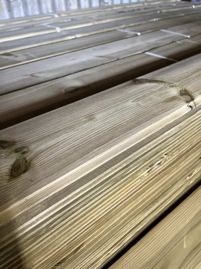 2.1m Tongue & Groove Premium Treated Redwood 125mm x 19mm - Image 2