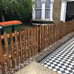 Round top picket fence panels