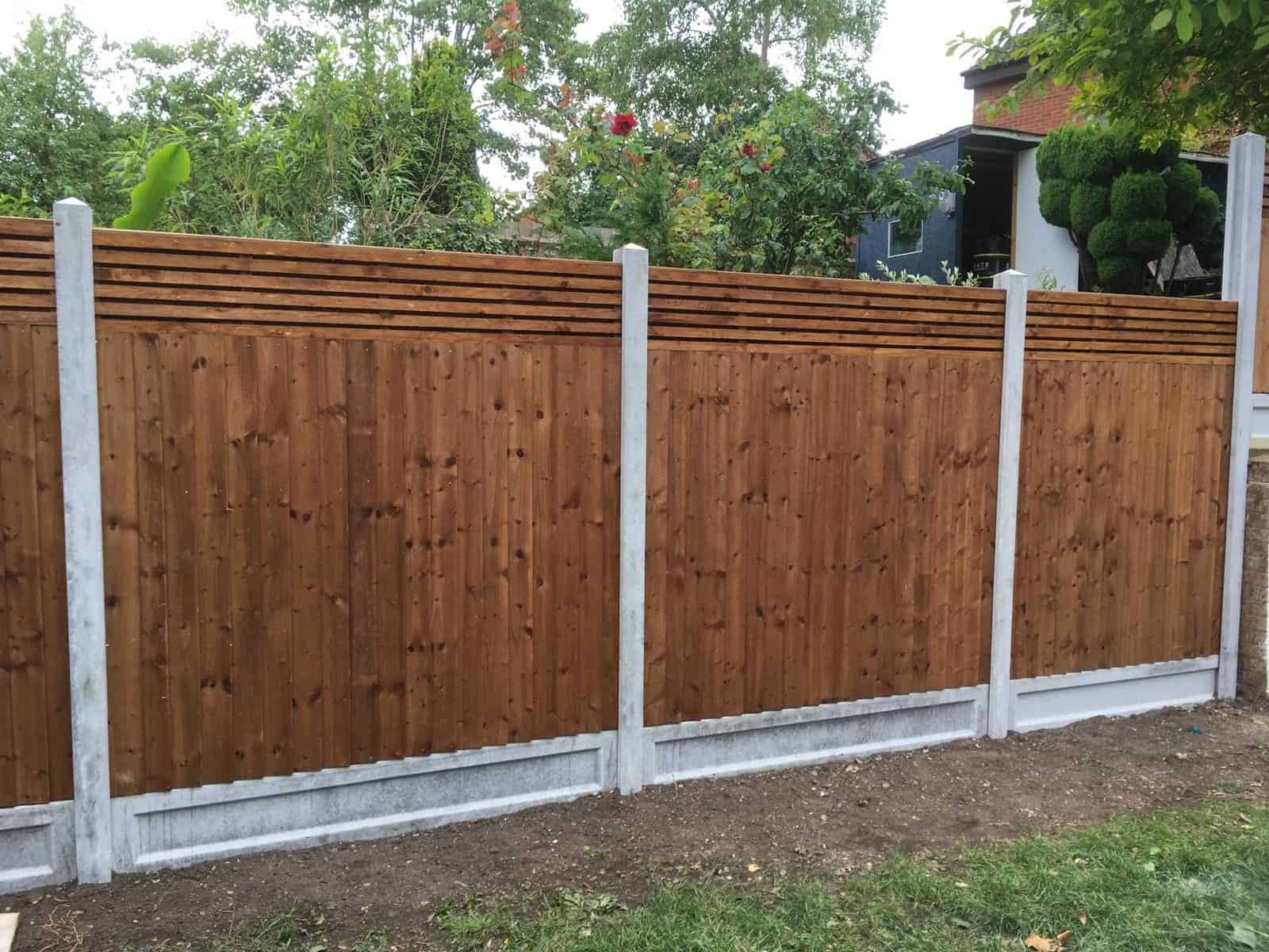 Hit Miss Venetian trellis on closeboard fencing What Is a Kick Board Fence and When Should You Use One?